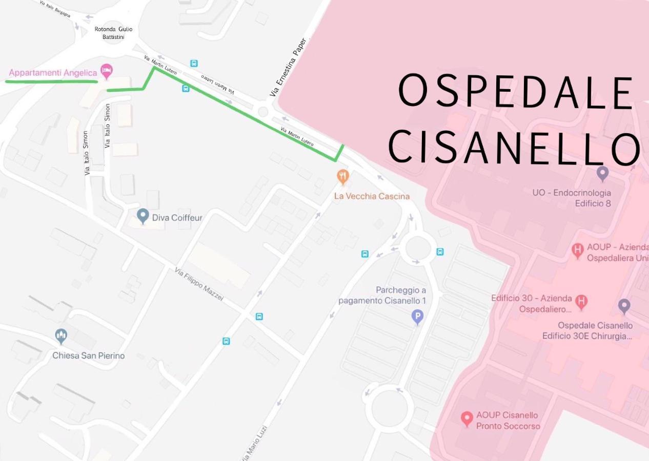 Appartamenti Angelica 19 Ospedale Cisanello Πίζα Εξωτερικό φωτογραφία